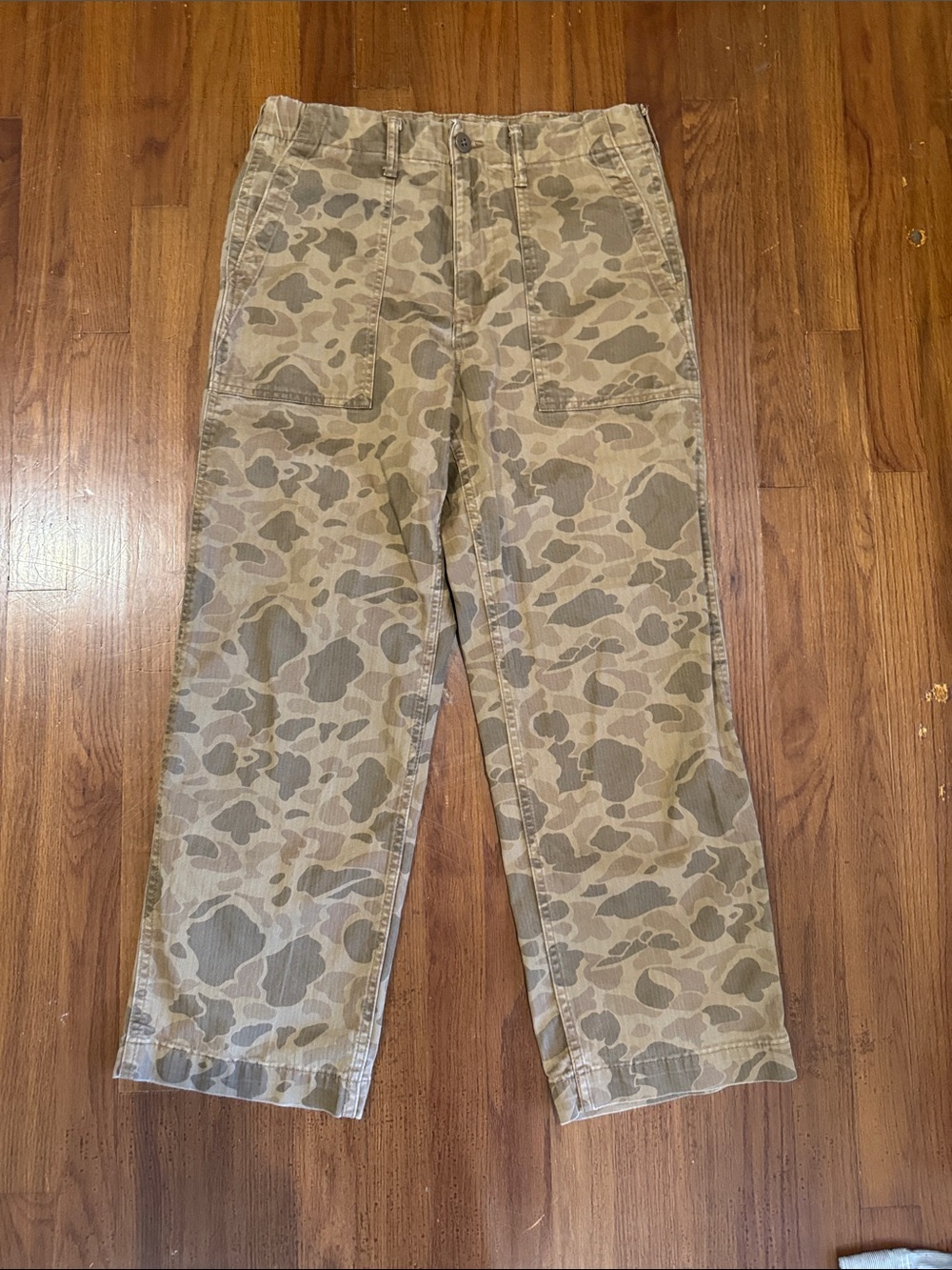 American Eagle Outfitters Men's Camo Cargo Pants - Olive & Tan flex